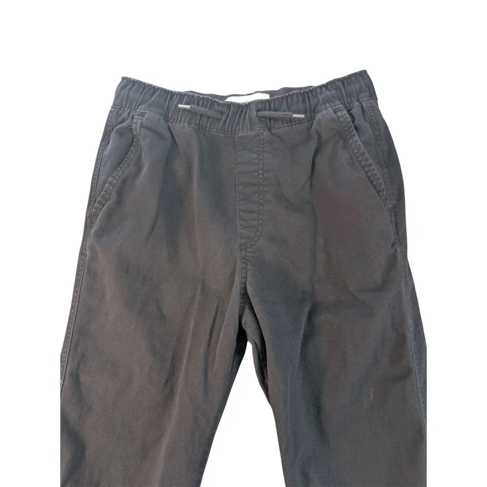 abercrombie kids cotton black jogger pants boys size 13/14 active casual stretch
